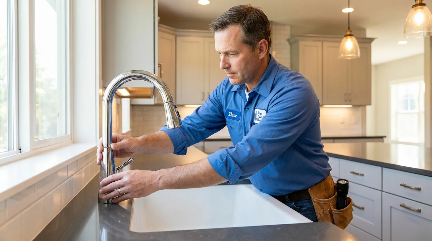 Kitchen faucet installation by Johns Plumbing LLC in Big Sandy