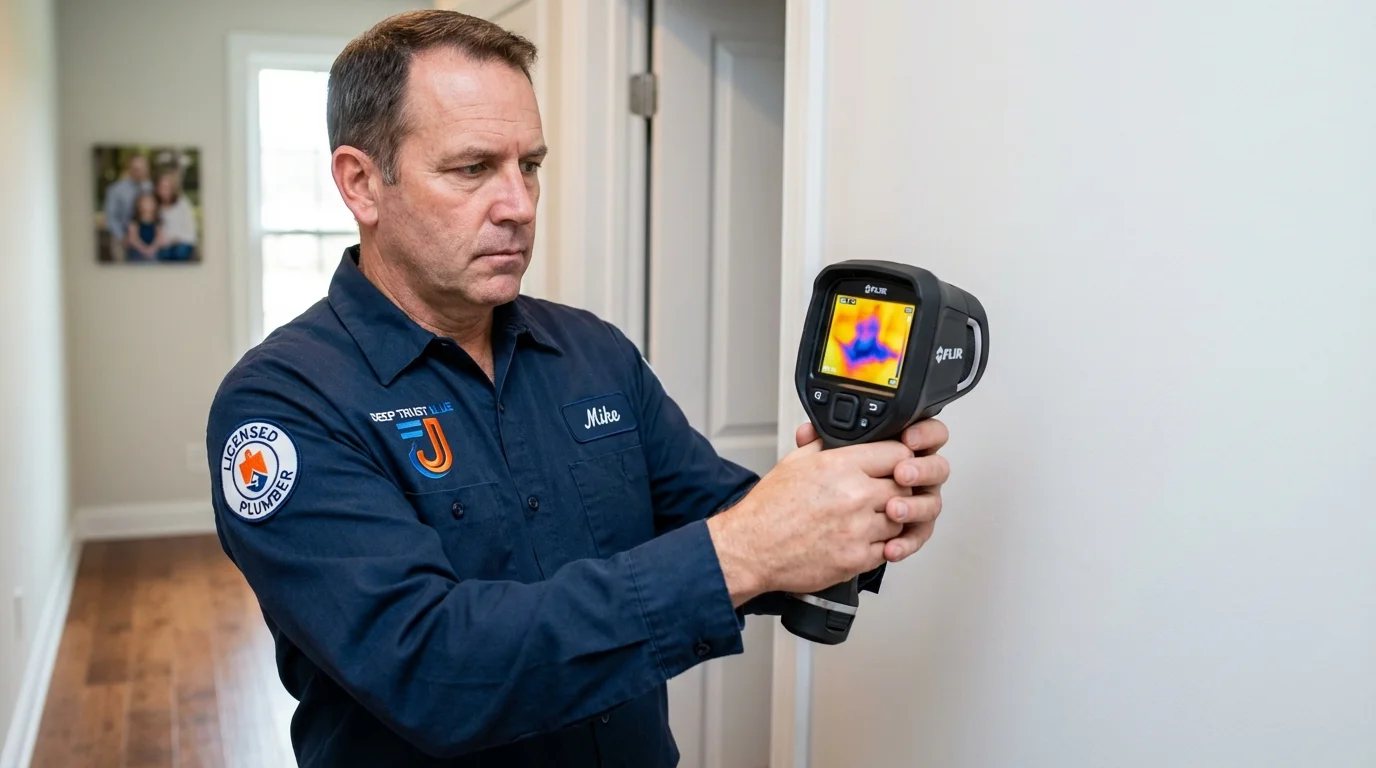 Thermal imaging leak detection by Johns Plumbing LLC in Big Sandy